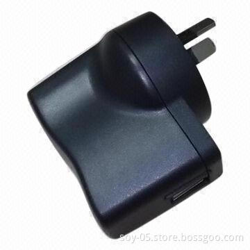 Wall-mount adapter with AU mark with fixed cable